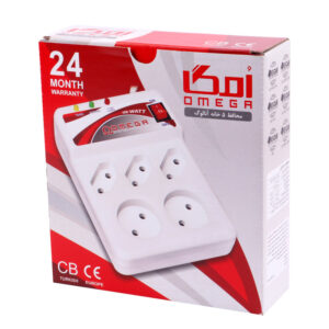 محافظ برق آنالوگ امگا با ۵ خانه باکلید با کابل 180سانتی متری